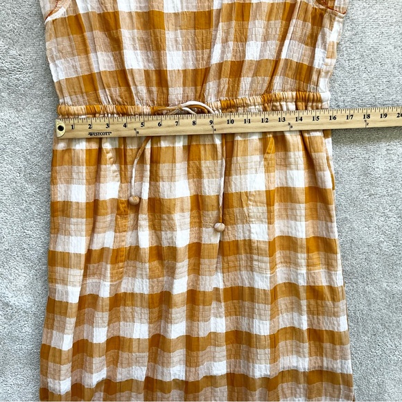 LILLA P SEMI SHEER PLAID DRESS SIZE LARGE PREPPY EFFORTLESS CASUAL Picnic Pin Up - Picture 11 of 14